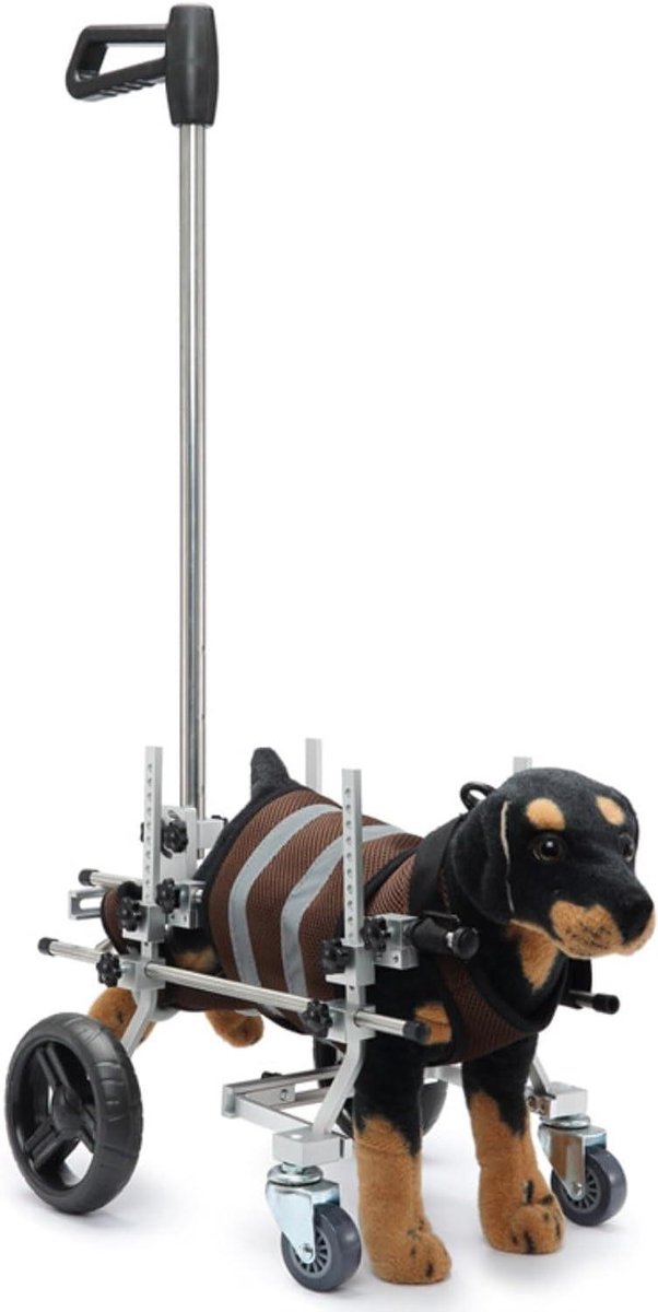 Honden Rolstoel - Hulpmiddel Honden - Honden Lopen - Verstelbaar - 4-9 kg - Bruin