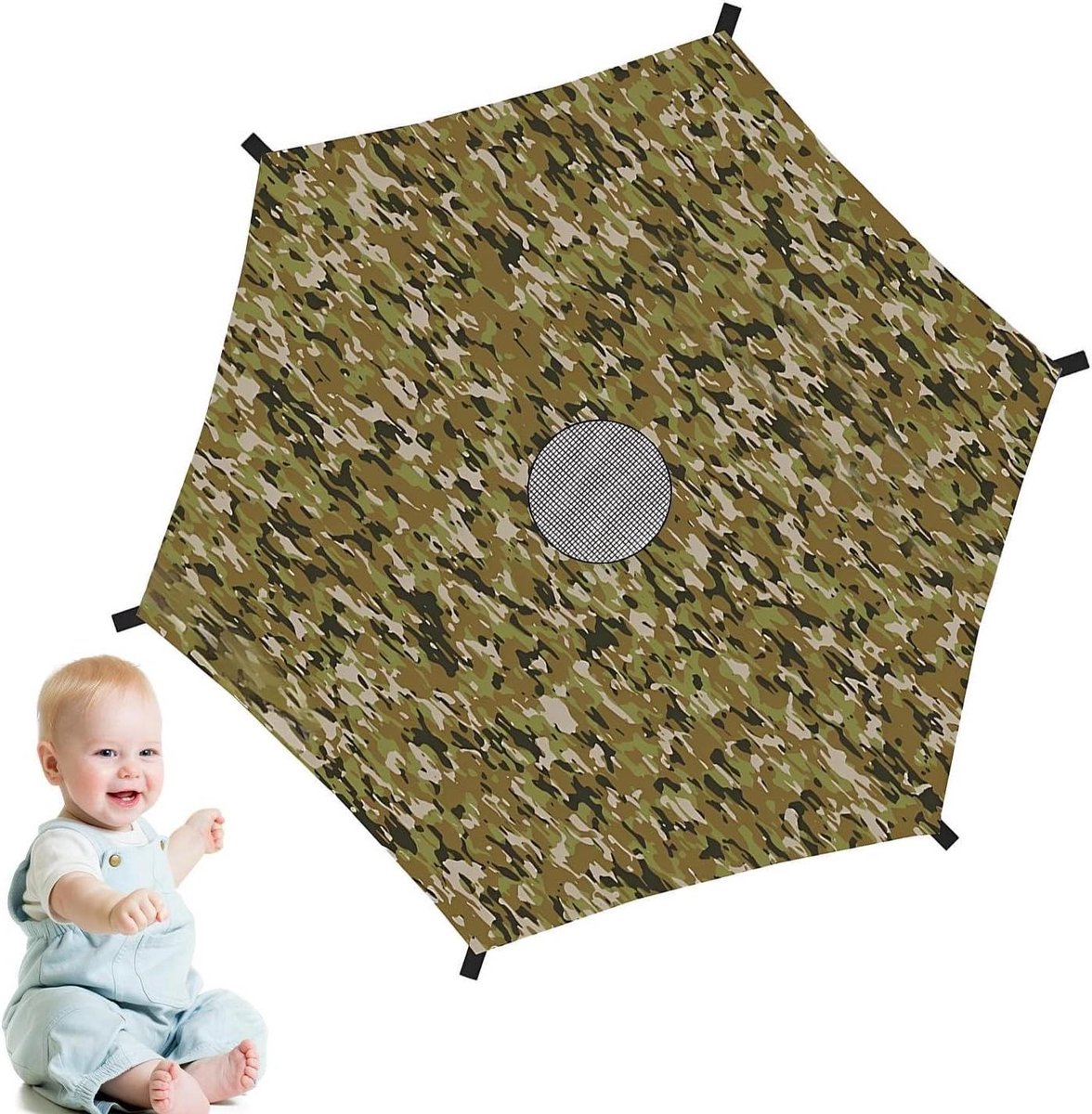Trampoline Schaduwhoes - Trampoline Cover - Bescherming tegen zon - Hittebescherming UV-blokkering - 1.8 tot 4.9 m - Blauw