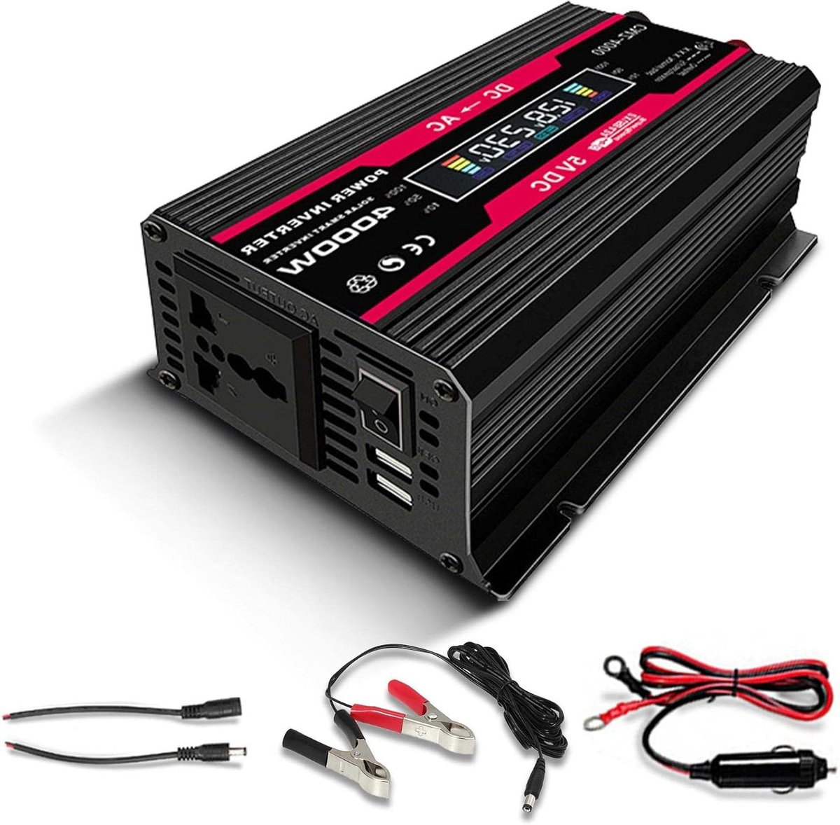 Draagbare Zonne-generator - Krachtcentrale met Zonnepaneel - Buitenstroom Voorzien - Met LCD Scherm - 18 Watt - Zwart