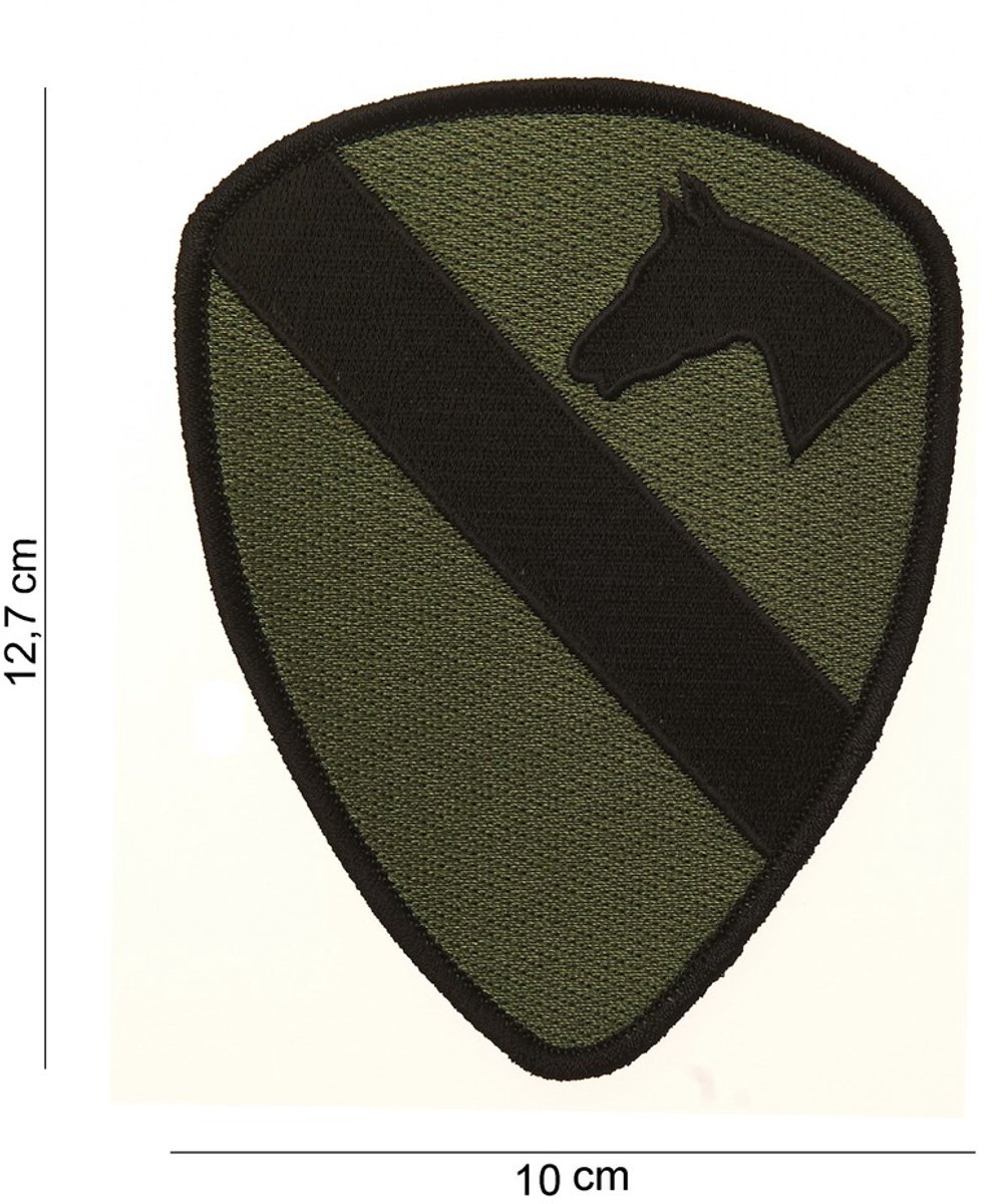 Embleem stof Cavalry patch subdued groen