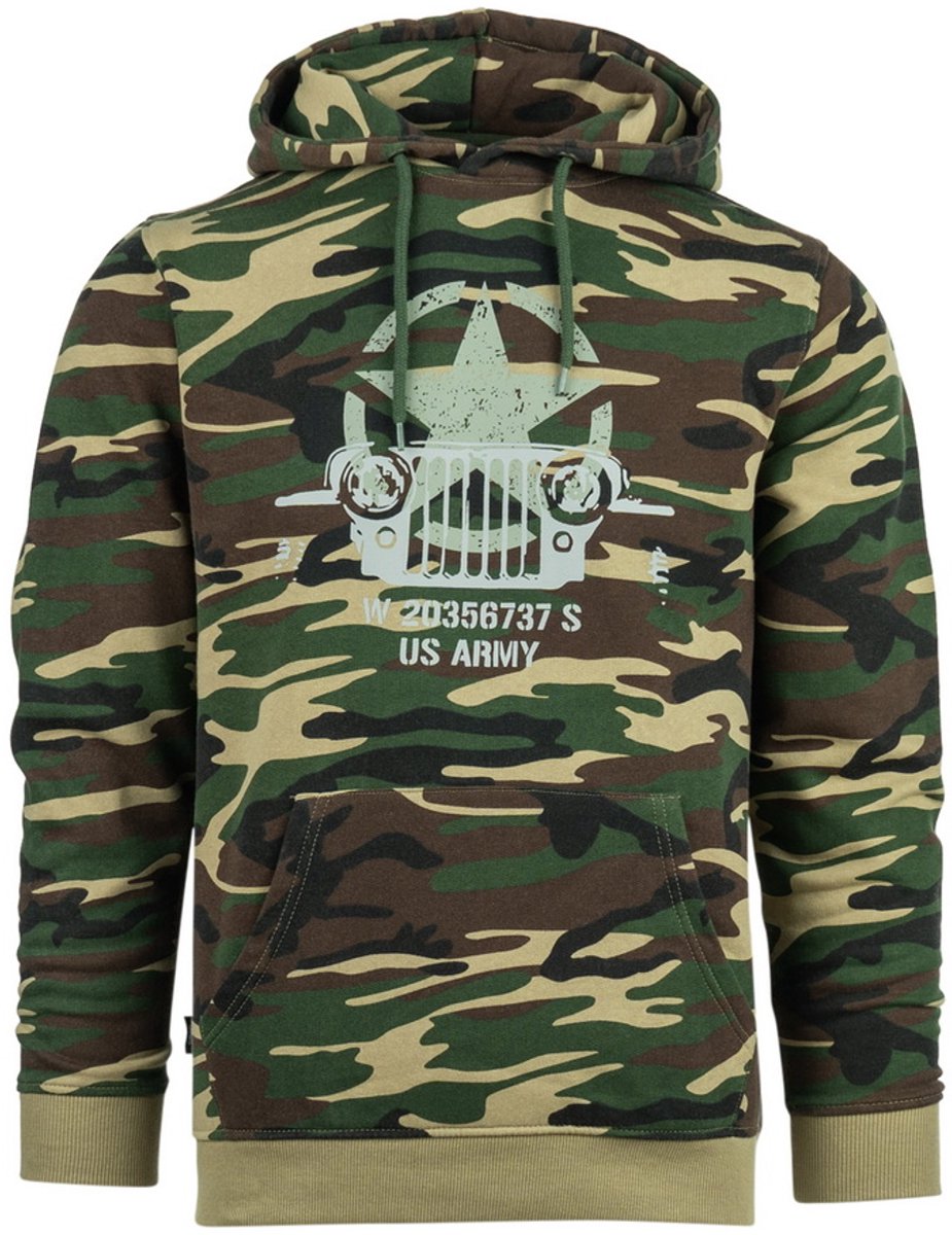 Hoodie Allied Star-Willy jeep camo Woodland