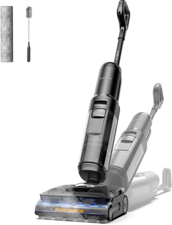 S7 Stretch Steam Plus - Nat en droog stofzuiger en dweil - 180° Lay-Flat - 85°C 5 Min Zelfschoonmaak routine - 50 minuten accu - DualBlock Anti-Tangle - Dual Edge Schoonmaak methode - Schoonmaken onder meubels