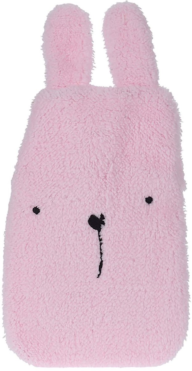 Dailygoody - Warmwaterkruik - Diermotief - Zachte pluche omhulling - 27 x 17 cm - Knuffelwarmte - Geschikt voor iedereen - Bunny