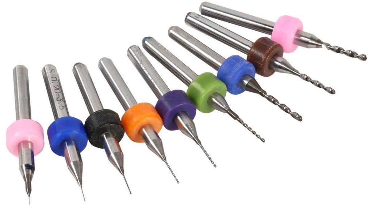 Dailygoody - Kit - Microcarbide Boor - Professioneel Gereedschap - 0.1mm - Precisie Drills - Voor Elektronica - 10 Stuks