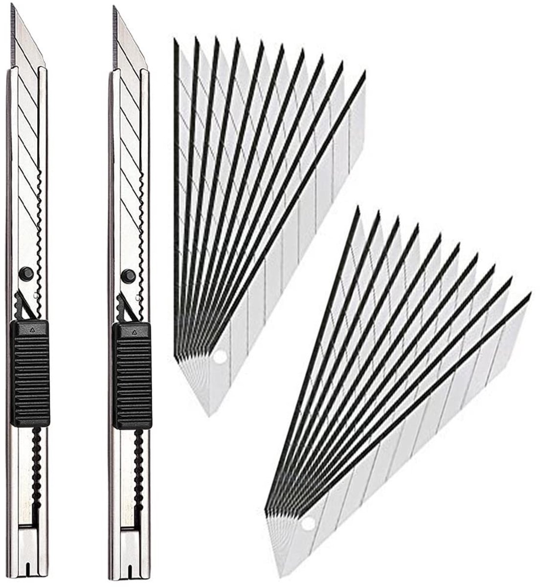 aladdien - Snijmes - Snijkniveset - 2 Stuks - Geschikt voor Vellen en Tapijt - Ideaal voor Handicraft en Dozen