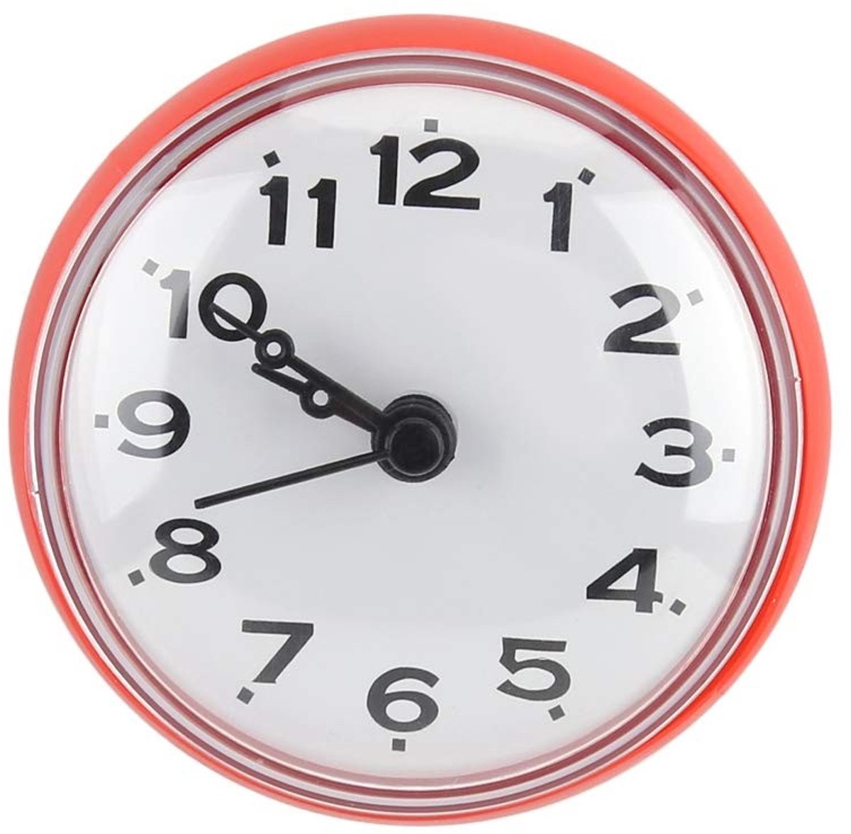 Dailygoody - Wandklok - Waterdichte klok - Ideaal voor badkamer - Rood - Analoog - Tijd bijhouden - Compact formaat