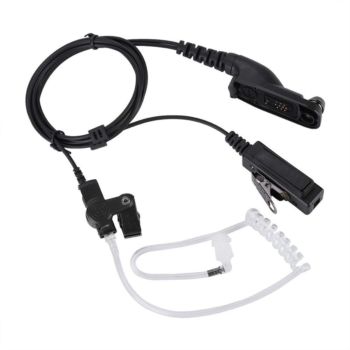 Dailygoody - Air Tube oortelefoon - Politie headset - Microfoon inbegrepen - Zwart - In-ear oortelefoon - Geschikt voor MTP850S en MTP830S