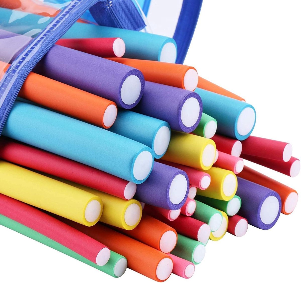Schuimrubberen Krulspelden - Hittevrije Krultangen Flexibele Rollers - Haar Krullen - Geen Schade - 42 Stuks - 7 Kleuren