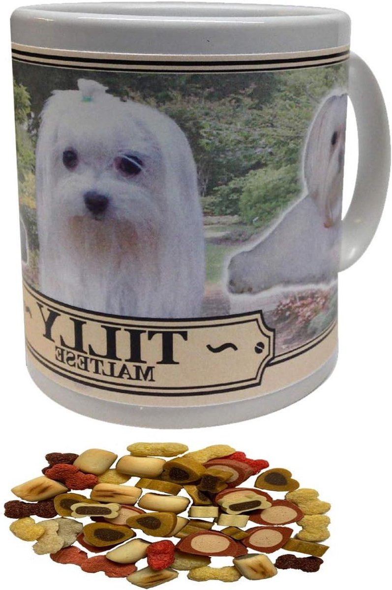 Malteser Hond Mok - Hondenras Mok - Koffie Drinken - Gepersonaliseerd Ontwerp - 312 g - Wit