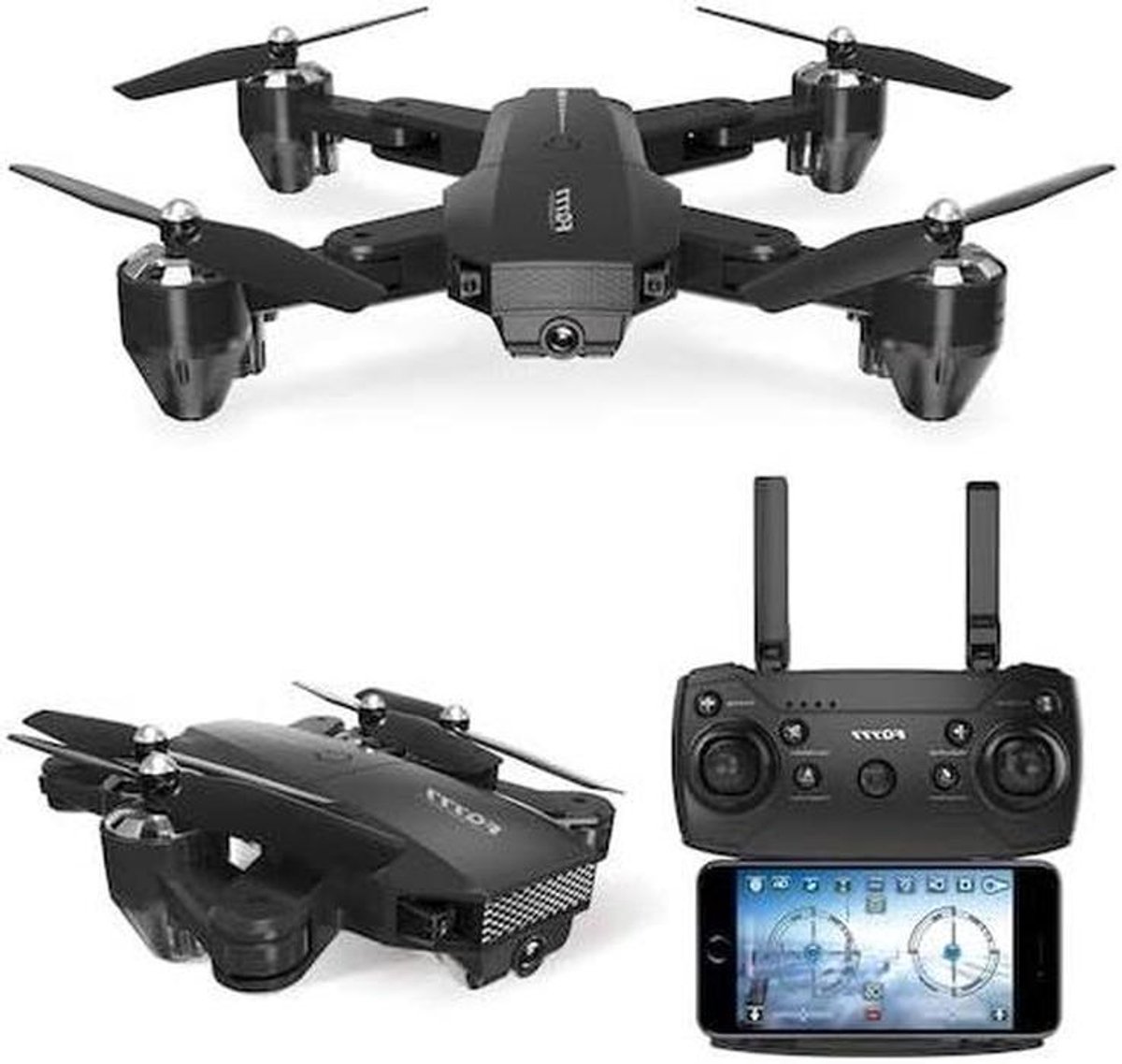 RC Quadcopter Drone - Opvouwbare Drone - Vliegervaring Verbeteren - Wifi FPV Camera - Niet Gespecificeerd - Zwart
