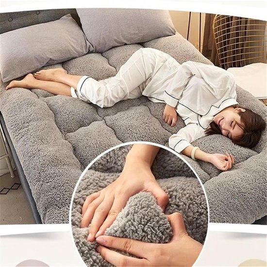 Opvouwbaar Futonmatras - Kampeermatras Slaapbank - Comfortabel Slapen - Ergonomisch Ontwerp - 200 x 120 cm - Wit — afbeelding 2