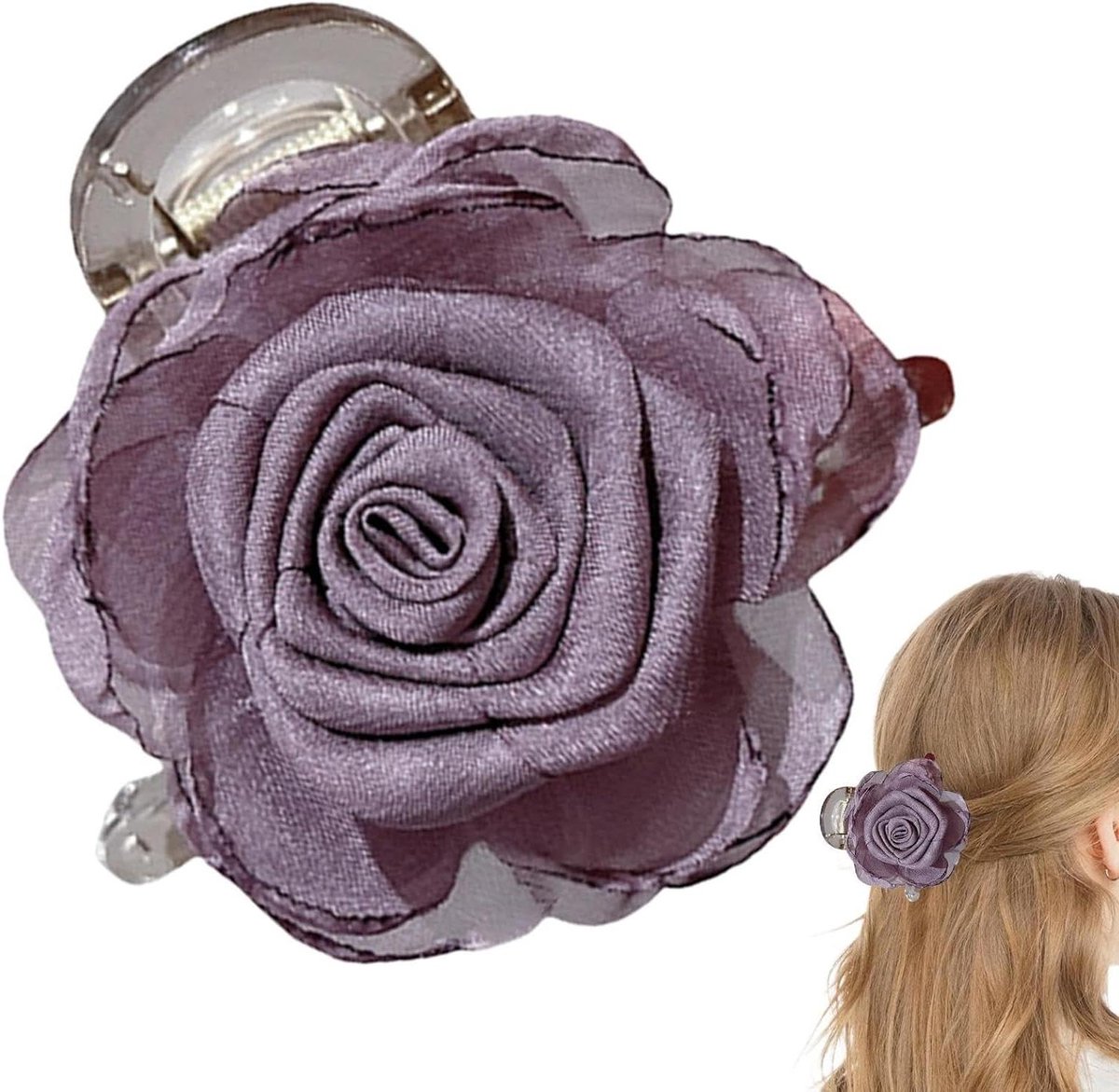 Bloemen Haarclips - Haarklem Decoratie - Haar Styling - Antislip Grip - 8x8x2 cm - Multicolor