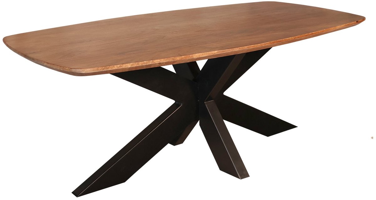 Lizzely Garden & Living Salontafel deens ovaal mangohout 120cm bruin Livy duurzaam hout mango