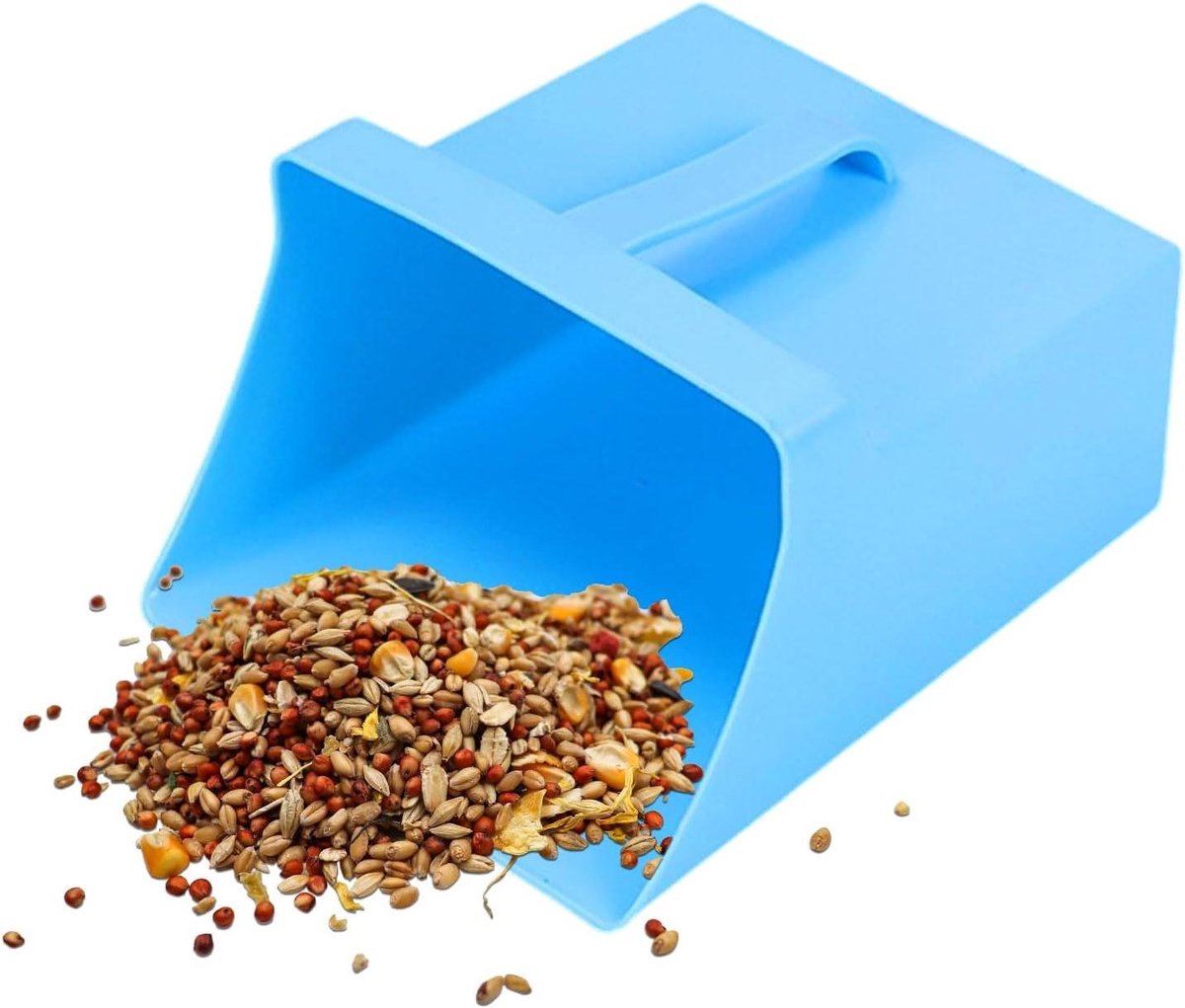 Voerschep - Schep Voerbak - Voer Doseren - Gesloten Rand - 3.8 Liter - Blauw