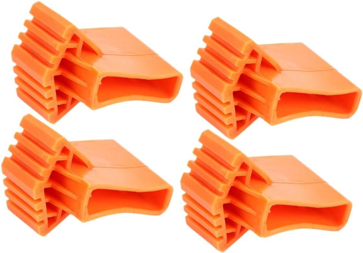 Laddervoetbeschermers - Ladderdoppen Rubberen Mat - Vloer Beschermen - Antislip Grip - 9x6.5x2CM - Oranje
