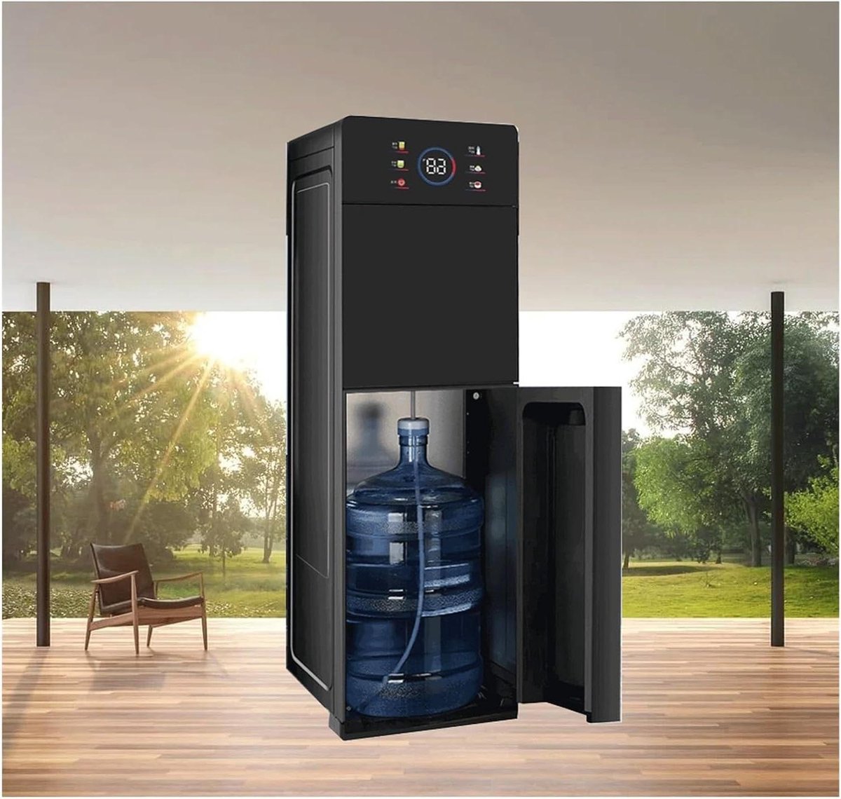 Waterdispenser Bodemvulling - Drankdispenser Fontein - Buiten Hydrateren - 3 Temperatuurinstellingen - 15 Liter - Zwart