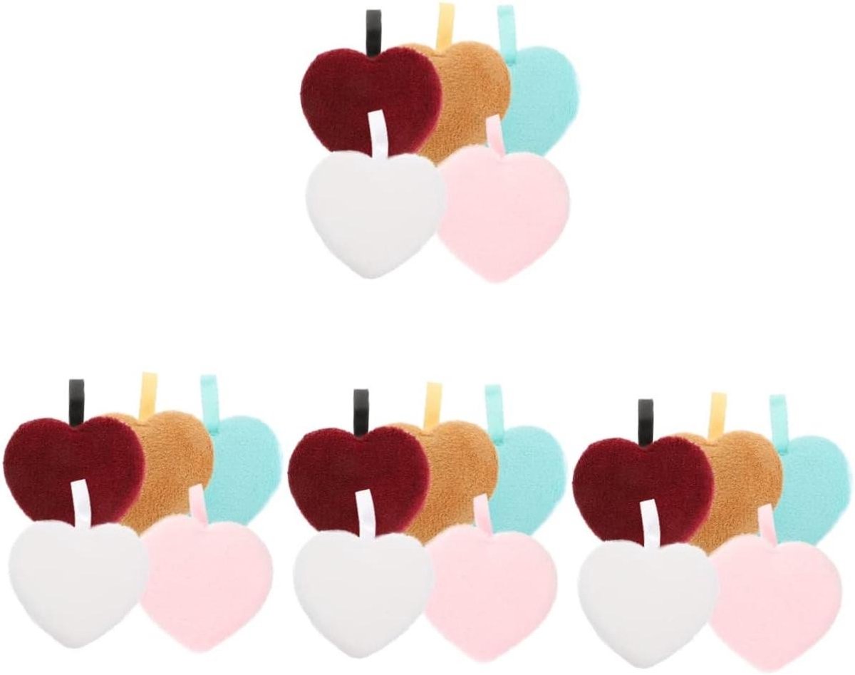Gezichtsreinigingssponsjes - Make-up Sponsjes - Huid Reinigen - Hartvormig Design - 20 Stuks - Mix Kleuren