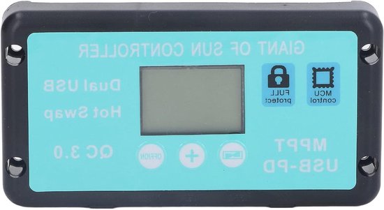 MPPT Solar Charge Controller - Laadregelaar Zonnepanelen - Batterij Opladen - Hogere Energiebesparing - 30A - Aluminium