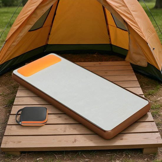 Zelfopblazende Slaapmat - Kampeermatras Opvouwbaar - Comfortabel Kamperen - 15cm Dikke Isolatie - 200x60 cm - Enkel kenmerk — afbeelding 5