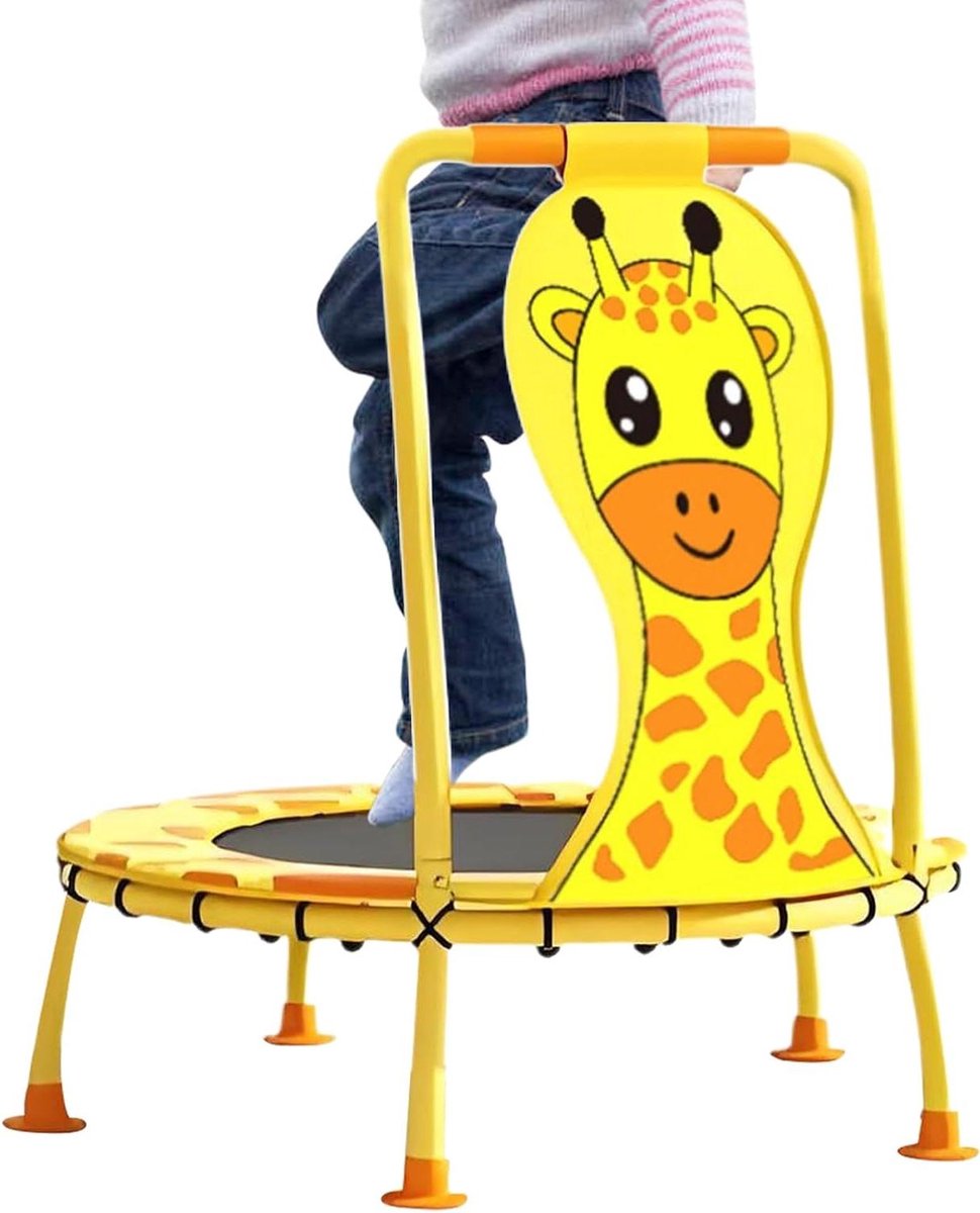 Kindertrampoline - Springkussen Mini - Actief Spel - Giraffen Patroon - 101 cm - Multicolor