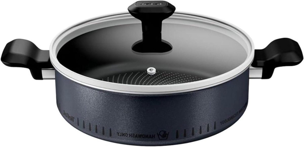 Kookpot - Ondiepe pan Rijstkoker - Snel Koken - Ultralicht Ontwerp - 24 cm - Grijs