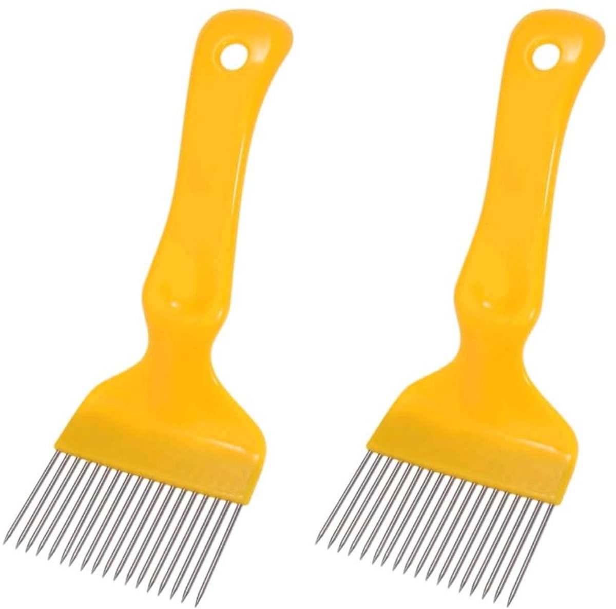 Dailygoody - Rvs Bee Uncapping Vork - Bijenteelt Tool - 21 Pins - Honing Kam Accessoire - Geschikt voor Bijenkorf - Roestvrij Staal