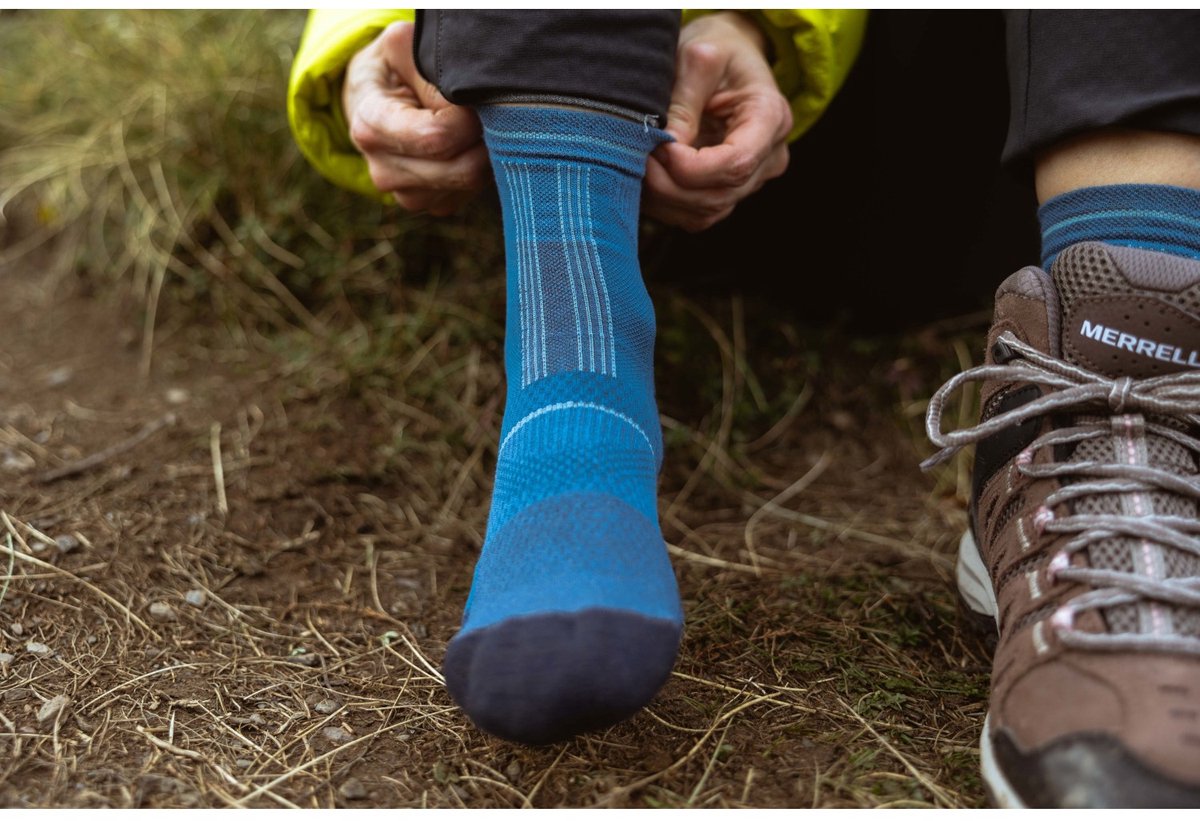 LORPEN Pro Trek Merino Lightweight Mid Crew wandelsokken – 43-46 Grijs