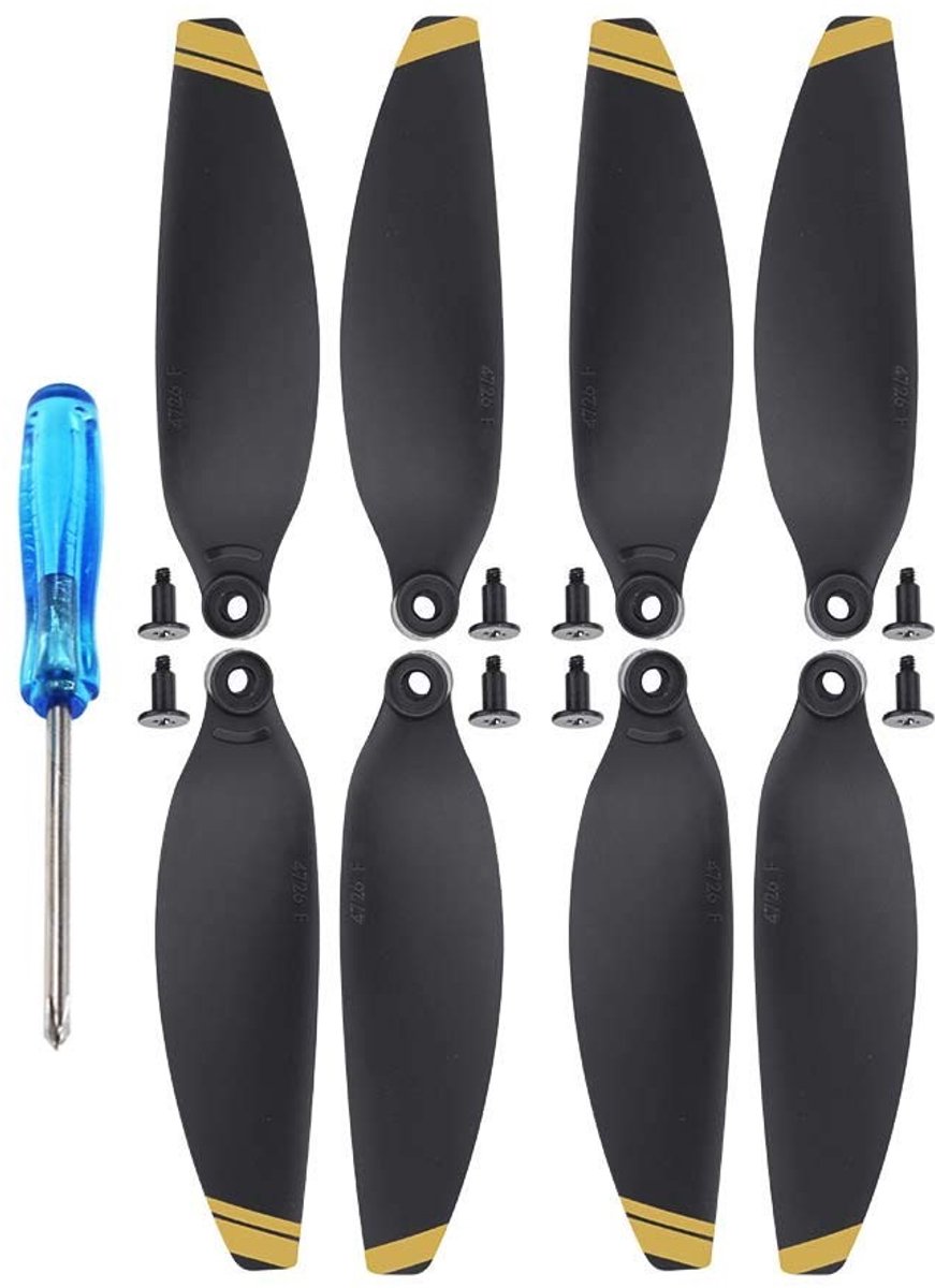 Dailygoody - Propeller-drone - Geluidsarme propellers - Krachtige duw-accessoires - Gouden afwerking - Geschikt voor Mavic Mini - Ideaal voor drone-li
