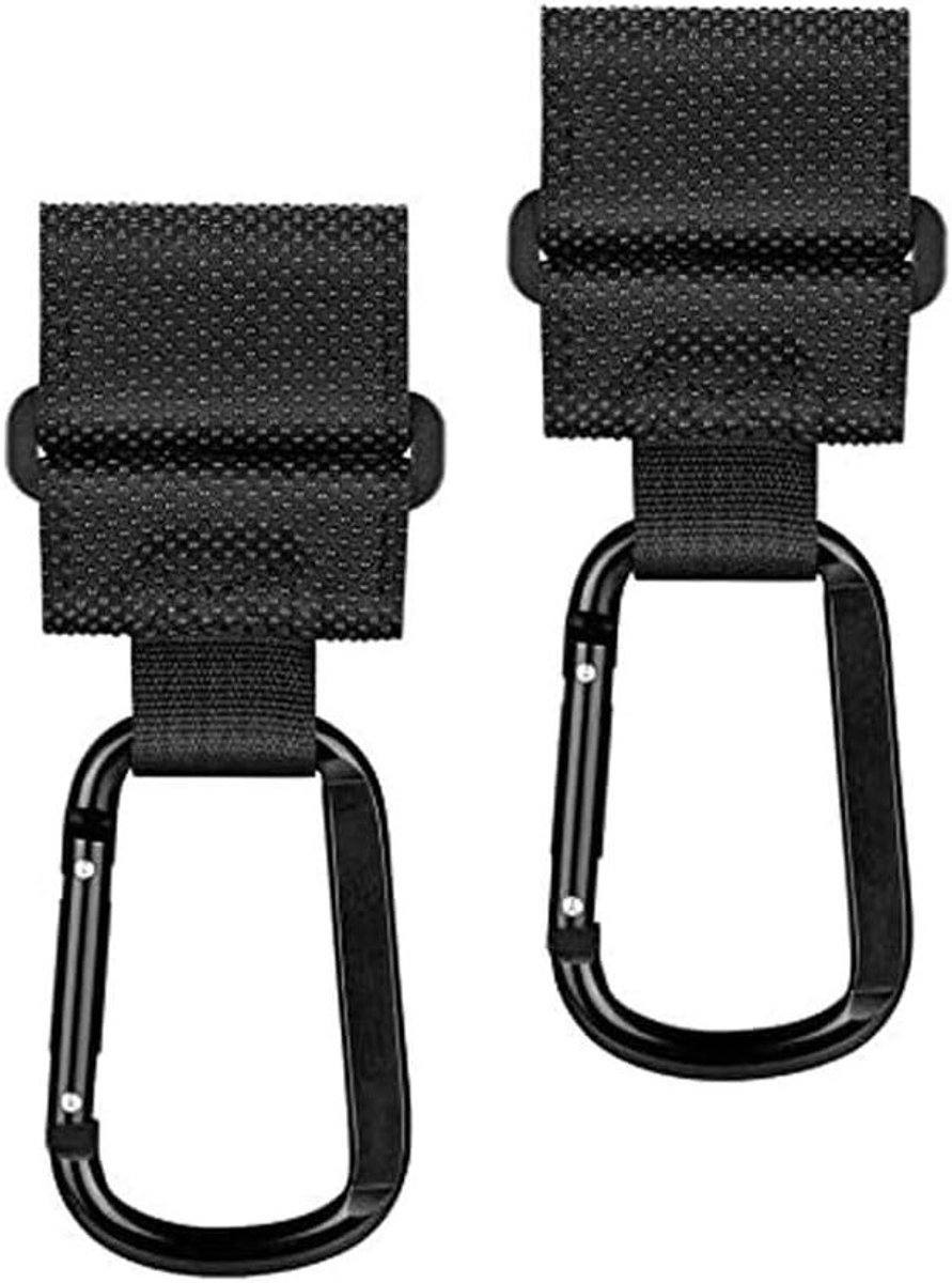 Multi-functionele Webbing Haak en Carabiner Haak voor Kinderwagens, Tuin, Huis en Buitenactiviteiten - 2 Stuks