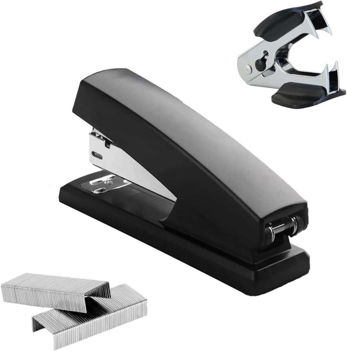 Desktop nietmachine - Kantoor nietapparaat - Documenten binden - Twee bindmodi - 1000 nietjes - Zwart