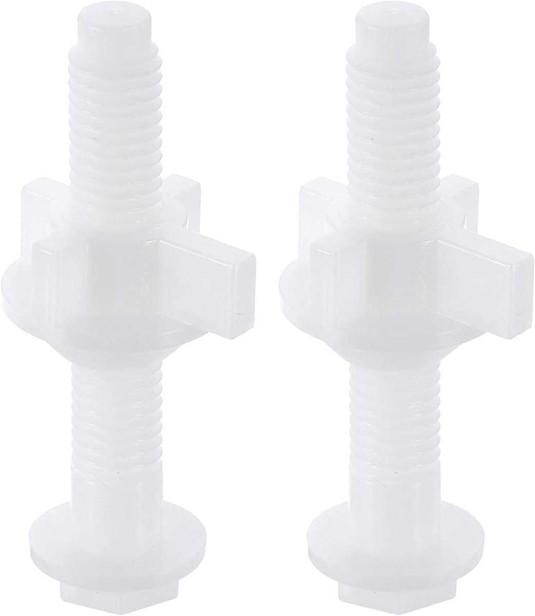 WC-bril scharnieren - Bevestigingsbouten Toilet - Toilet Reparatie - Universele Pasvorm - 2 stuks - Wit