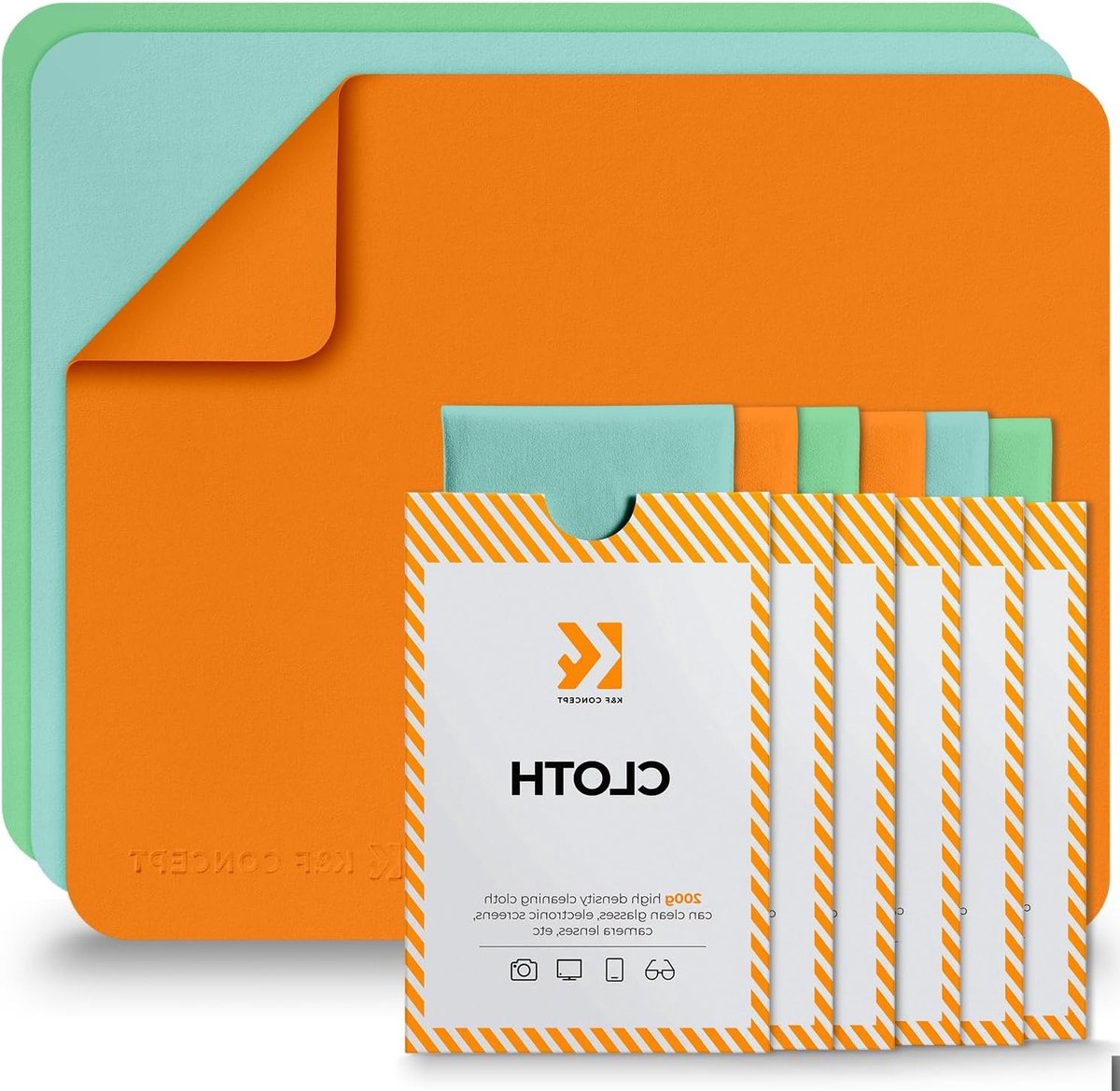 Microvezeldoeken voor lenzen, brillen, schermen en tablets - 6 stuks (15 x 18 cm) in diverse kleuren