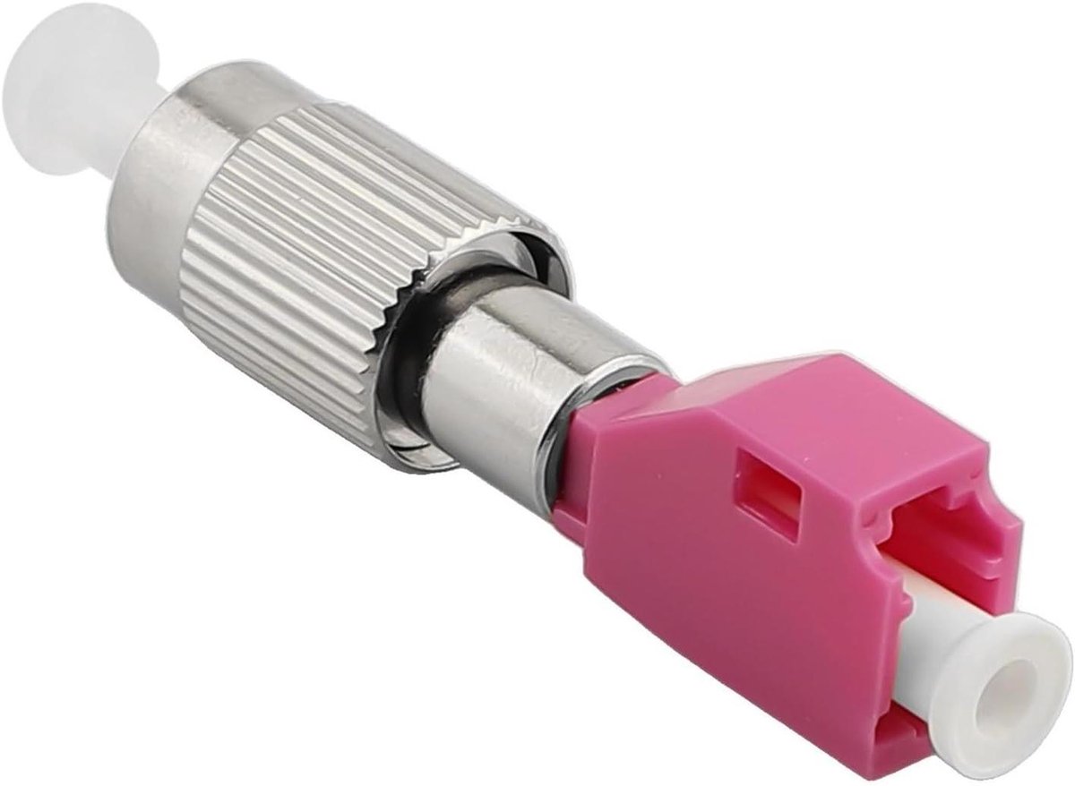 Vezel Optische Adapter - Connector - Signaaloverdracht - Stabiele Prestaties - 6 x 2 x 1 cm - Grijs