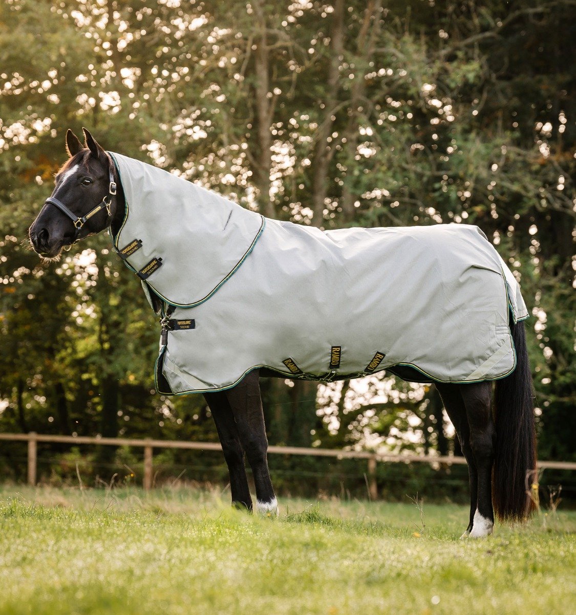 Rambo Duo Bundle Turnout 100g + 100g & 300g Liners - Grey - 160/213 cm