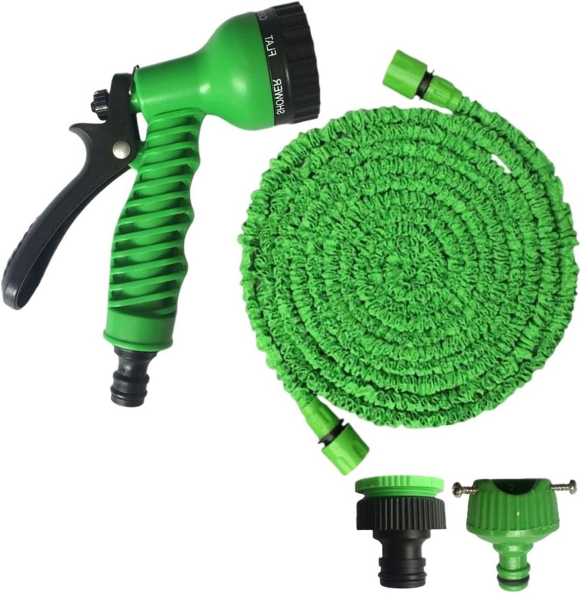 Tuinslang - Waterslang Flexibel - Buiten water geven - Ruimtebesparend ontwerp - 30 meter - Groen