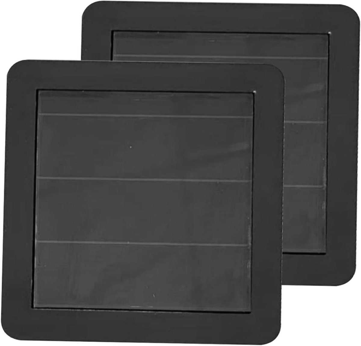 Zonne-lamp Vervanging - Solar Top - Buitenverlichting - Warm Wit LED - 2 Stuks - Zwart