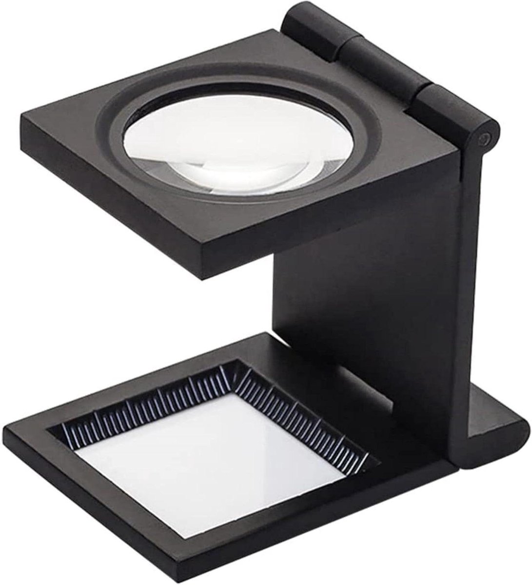 Vergrootglas Met Standaard - Opvouwbare Loep - Hobby Ambachten - Handsfree Werken - 10x Vergroting 30mm - Zwart