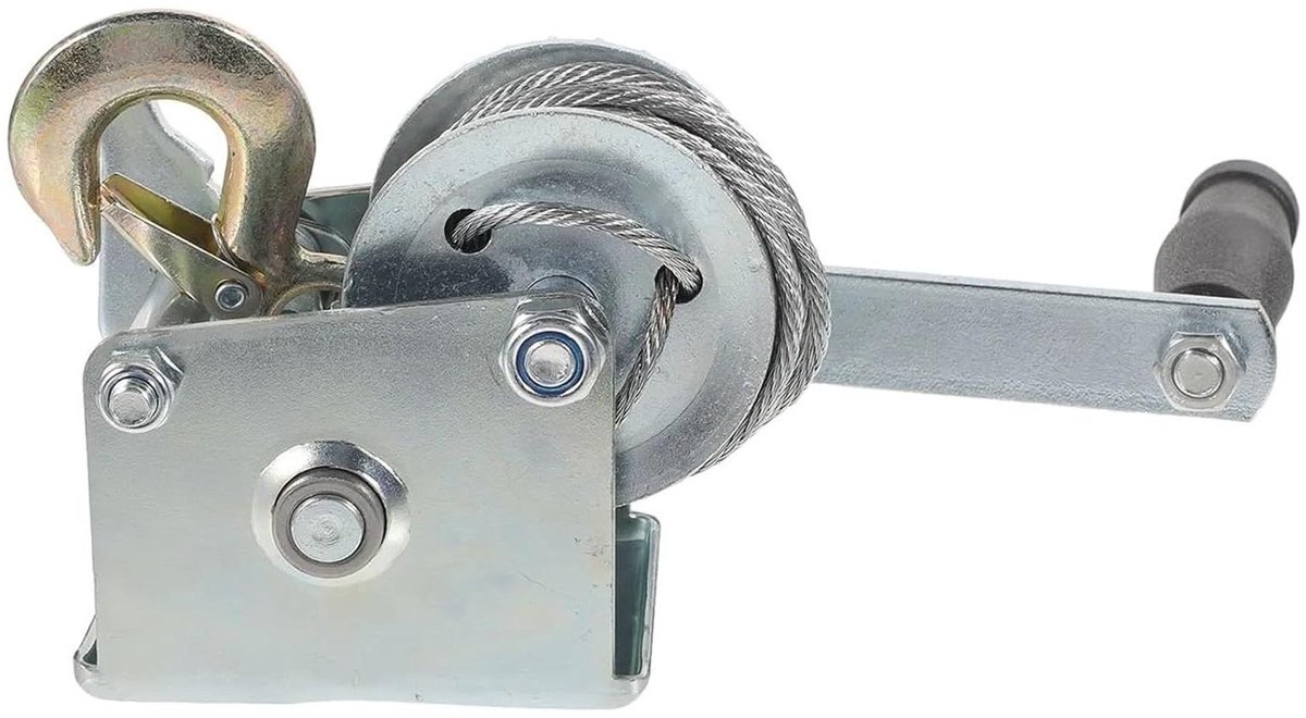 Draagbare Lier - Handmatige Lier - Zwaar Gewicht Tillen - Compact En Draagbaar - 500 Lb Capaciteit - Metaal
