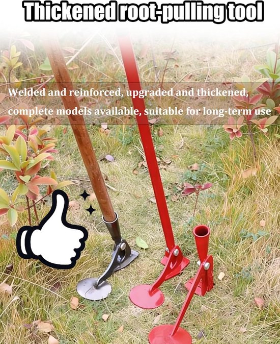 Gereedschap Paalverwijderaar - Worteltrekker Boomtrekker - Tuin Opruimen - Arbeidsbesparende Hefboom - 1 kg - Rood — afbeelding 3