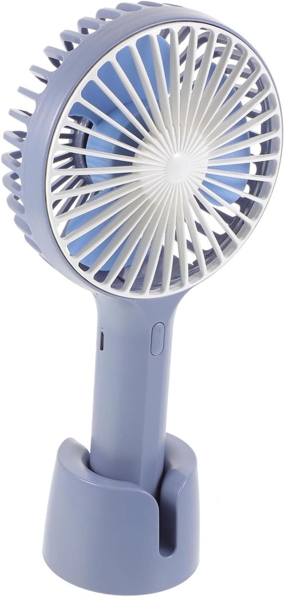 Draagbare Ventilator - Mini Fan - Koel Blijven - Drie Snelheden - 21.5 cm - Zwart