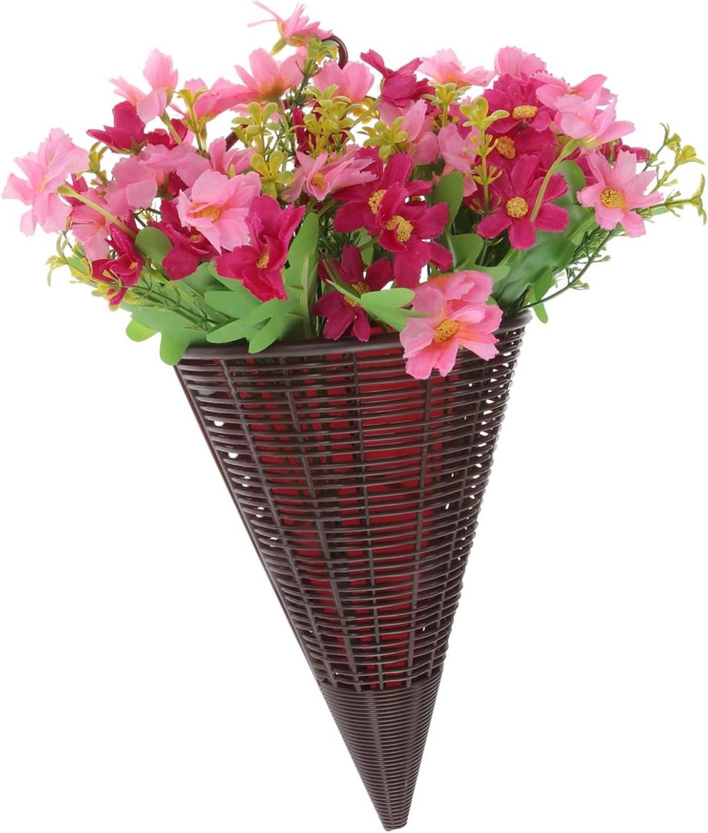 Kunstbloemen Hangmand - Nep Bloemen - Decoratie Huis - Realistisch Uiterlijk - 32 x 20 cm 