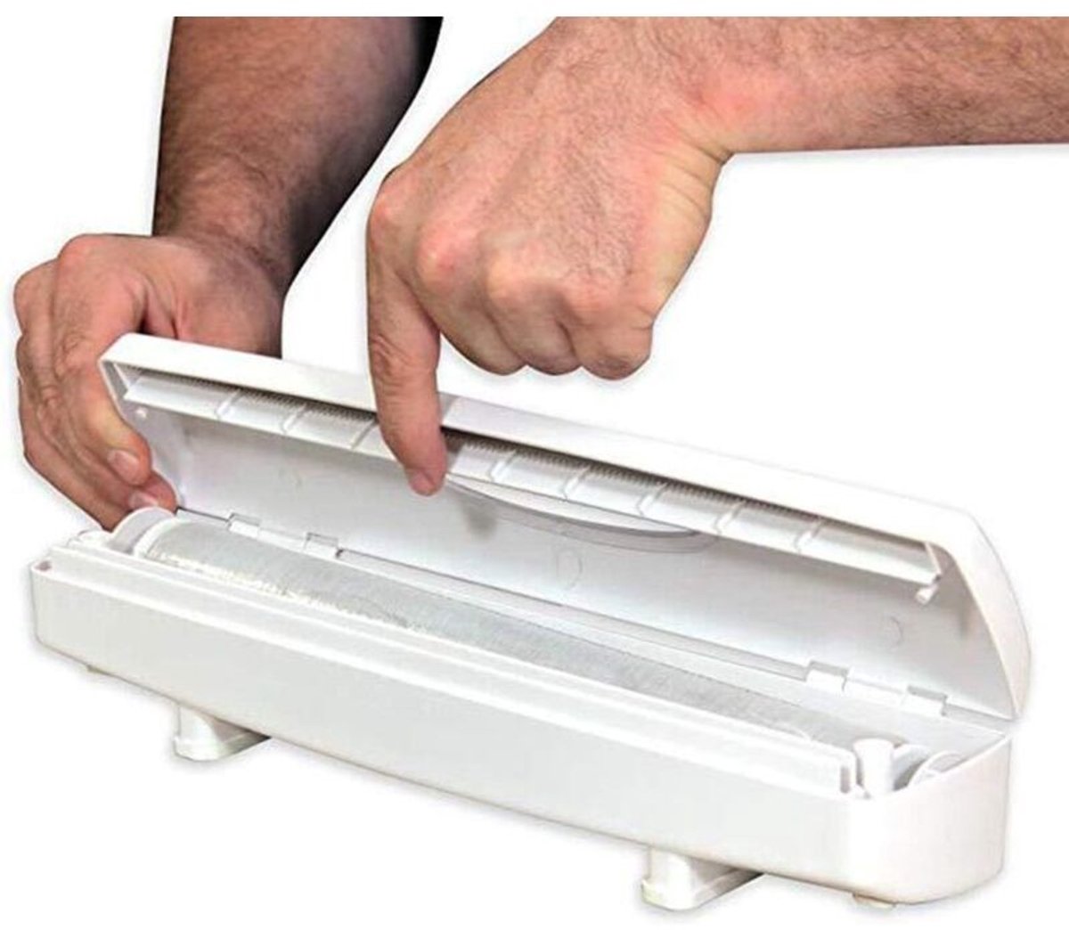 Witte dispenser geschikt voor plasticfolie of aluminiumfolie, 30 cm