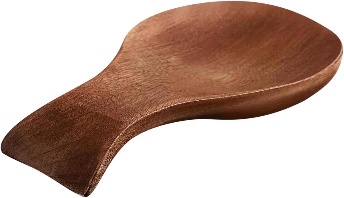 Houten Lepelhouder - Keuken Organizer - Koken en Serveren - Antislip Basis - 18x9 cm - Bruin
