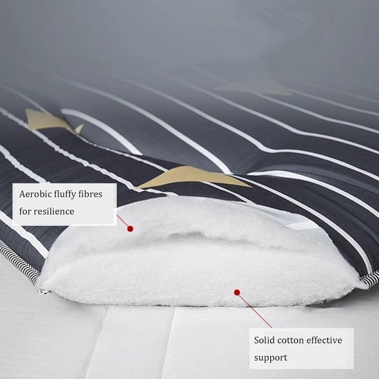 Vloermatras - Japanse futon - Comfortabel slapen - Ergonomisch ontwerp - 90x195cm - F — afbeelding 5