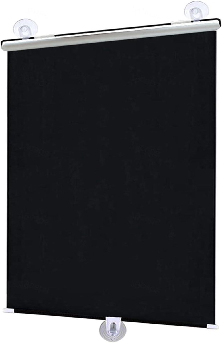Rolgordijn met Zuignap - Verduisterend Gordijn - Privacy Creëren - Zonder Boren - 40x125cm - Zwart