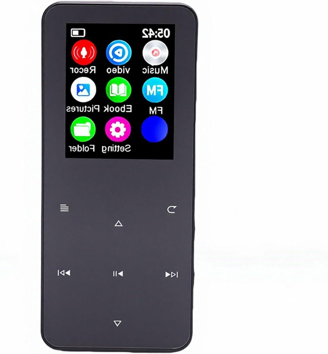 Draagbare MP3-speler - Muziekspeler Bluetooth - Muziek Luisteren - Ingebouwde Luidspreker - 18 Inch Scherm - Zwart