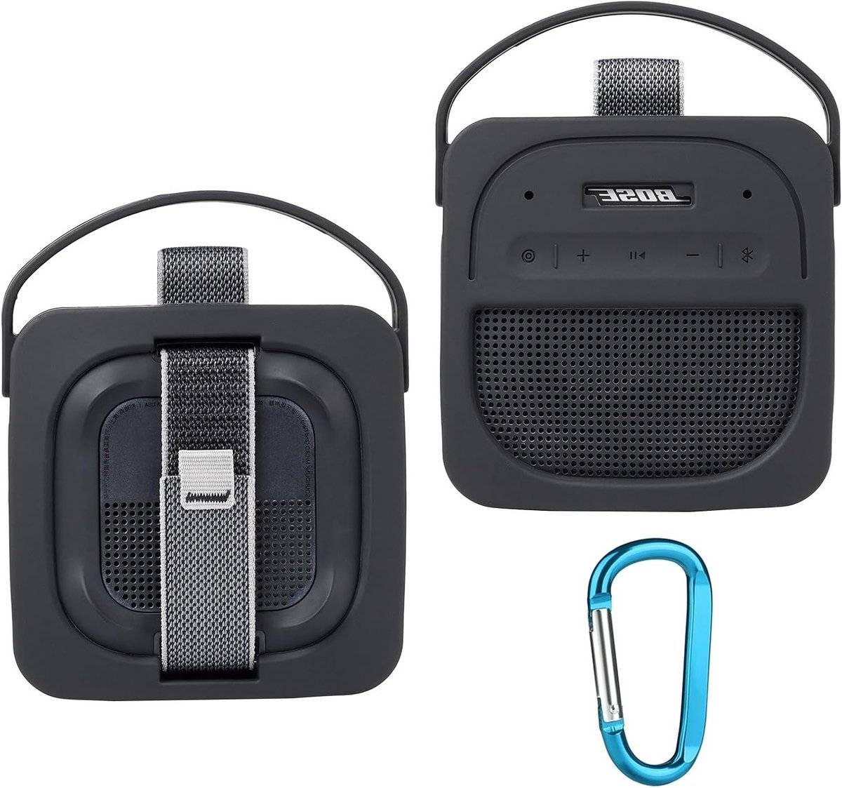 Duurzame siliconen hoes voor draagbare Bluetooth speaker, ultralichte bescherming met karabijnhaak, geschikt voor SoundLink Micro 2 Gen