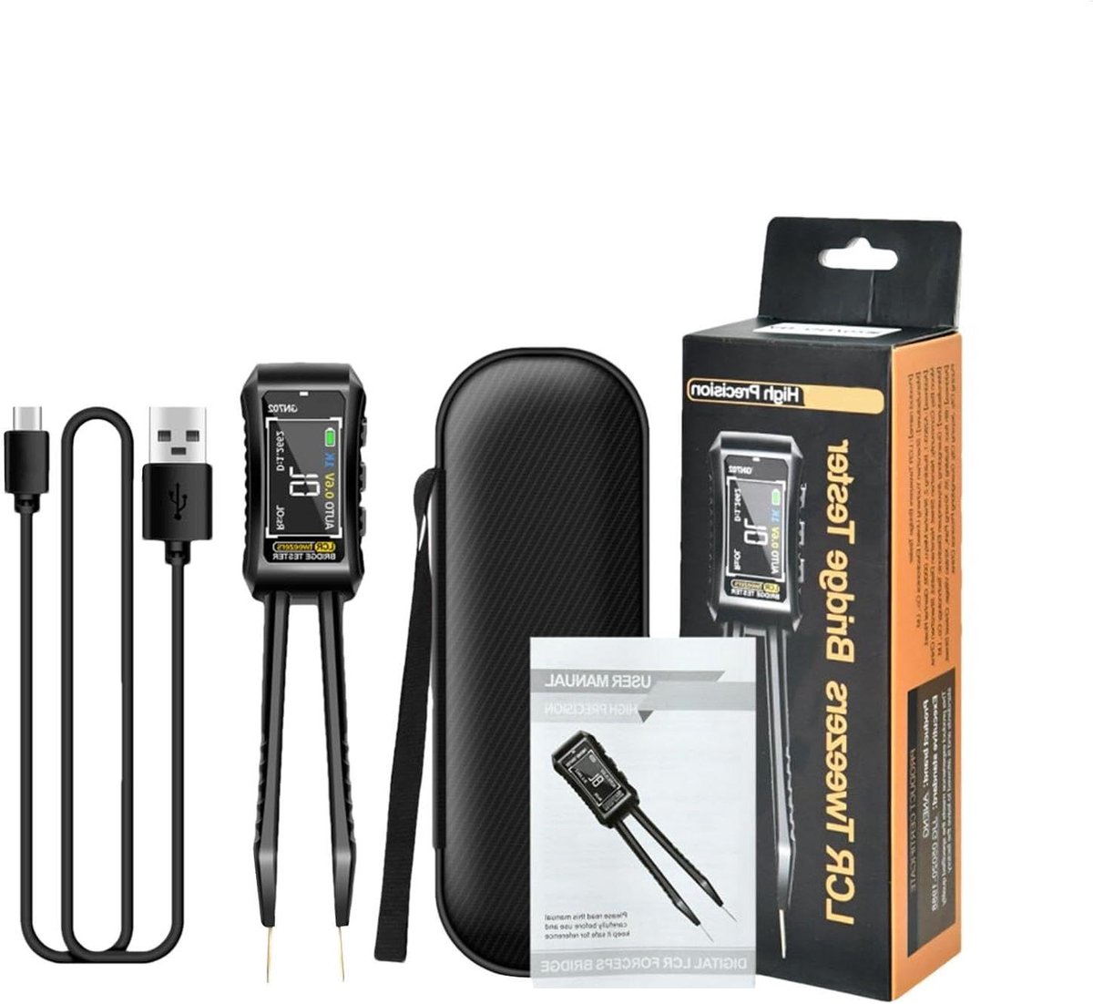 Digitale Pincet Tester - Component Analyzer - Elektronica Reparatie - Automatische Component Herkenning - 14.5 cm Lengte - Uniek