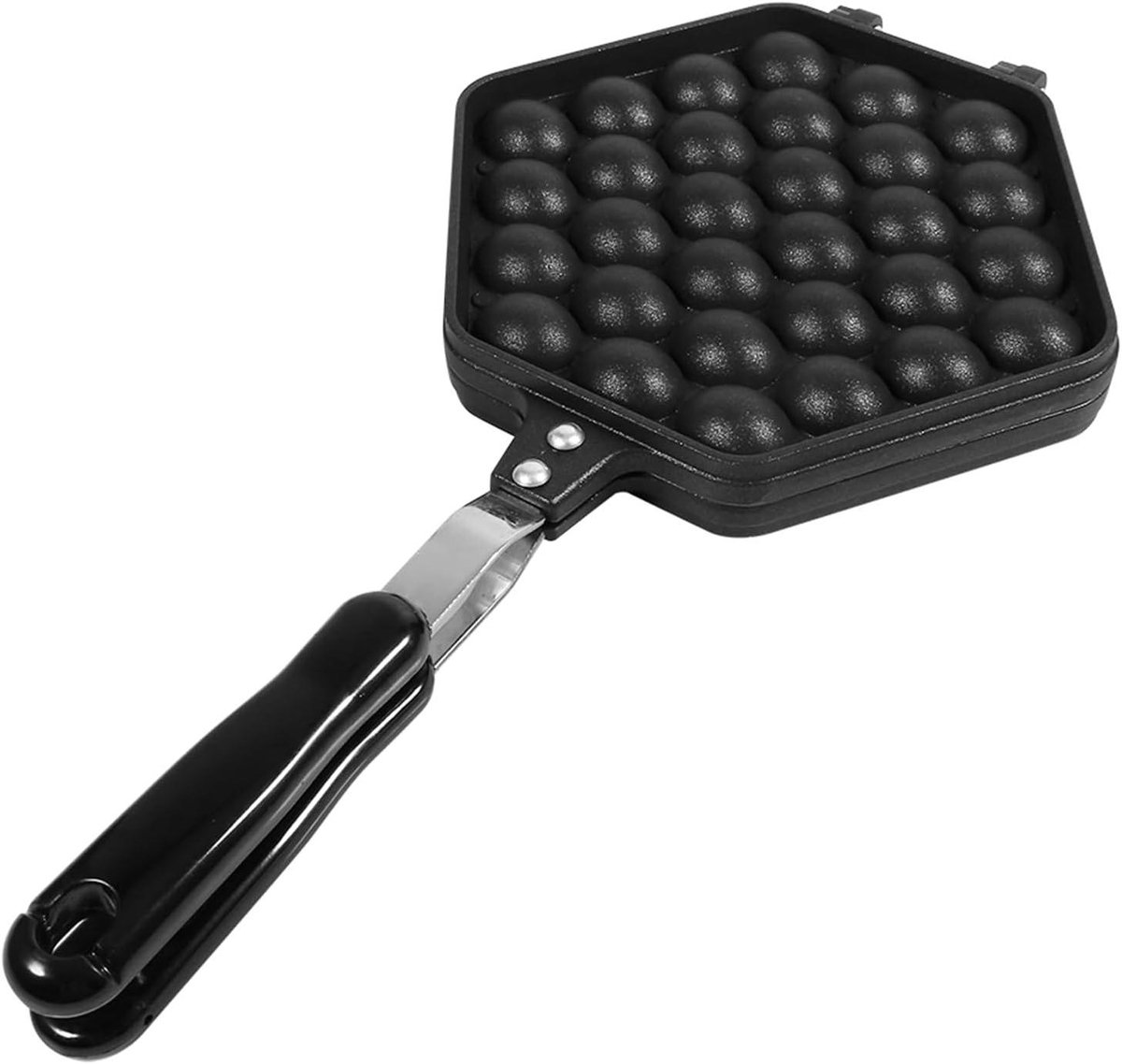 Eierbubbelpan - Wafelijzer - Desserts Maken - Antiaanbaklaag - 39 cm - Zwart