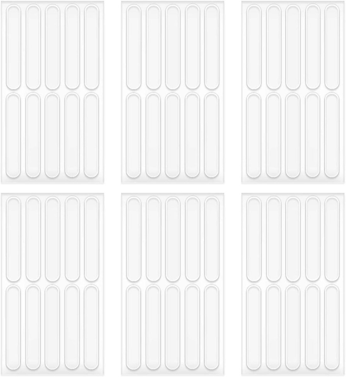Meubelbumpers - Rubberen buffers - Meubels beschermen - Zelfklevend en geluidsdempend - 60 stuks - Transparant
